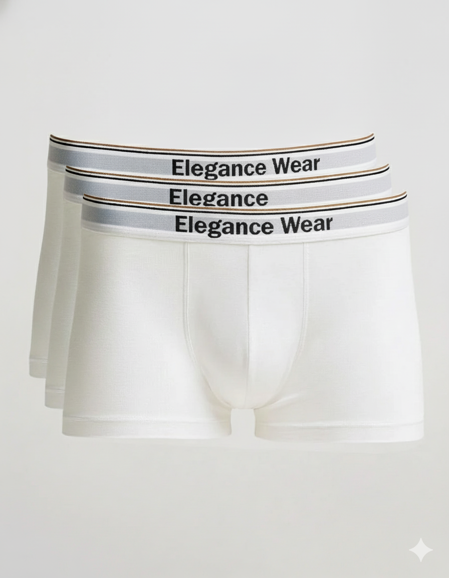 3-Pack Trunk Boxer Shorts White